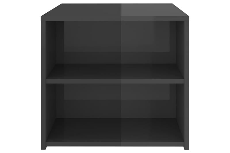 Sidobord grå högglans 50x50x45 cm spånskiva - Grå - Möbler - Bord