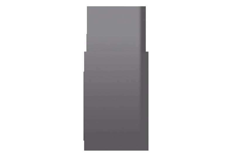 Sidobord grå högglans 60x26x60 cm spånskiva - Grå - Brickbord - Bord - Sidobord & lampbord