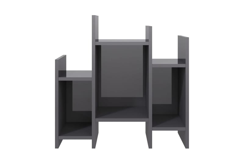 Sidobord grå högglans 60x26x60 cm spånskiva - Grå - Brickbord - Bord - Sidobord & lampbord