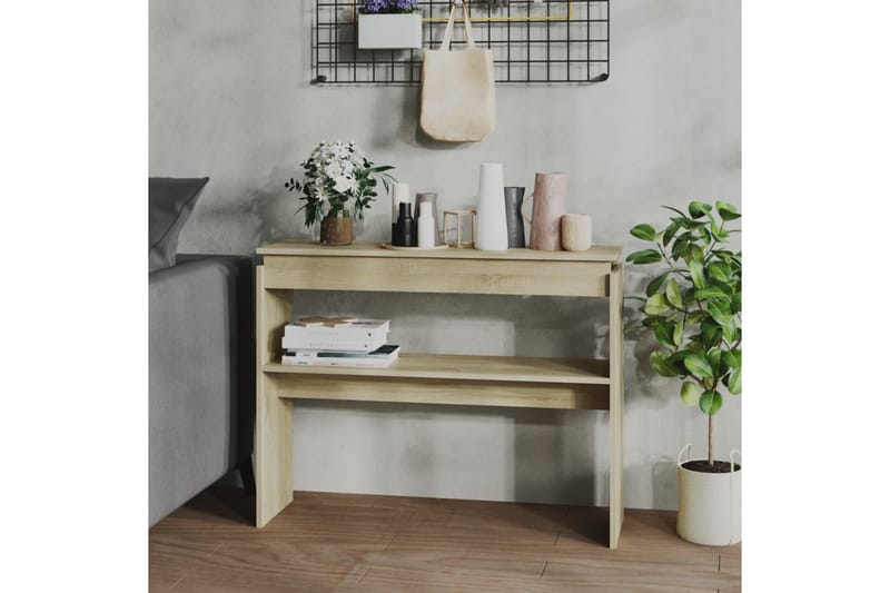 Sidobord sonoma-ek 102x30x80 cm spånskiva - Brun - Möbler - Bord