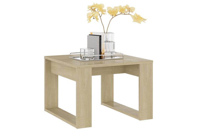 Sidobord sonoma-ek 50x50x35 cm spånskiva - Brun - Möbler - Bord