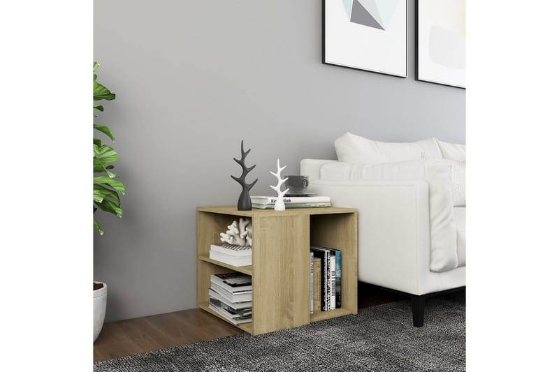 Sidobord sonoma-ek 50x50x45 cm spånskiva - Brun - Möbler - Bord