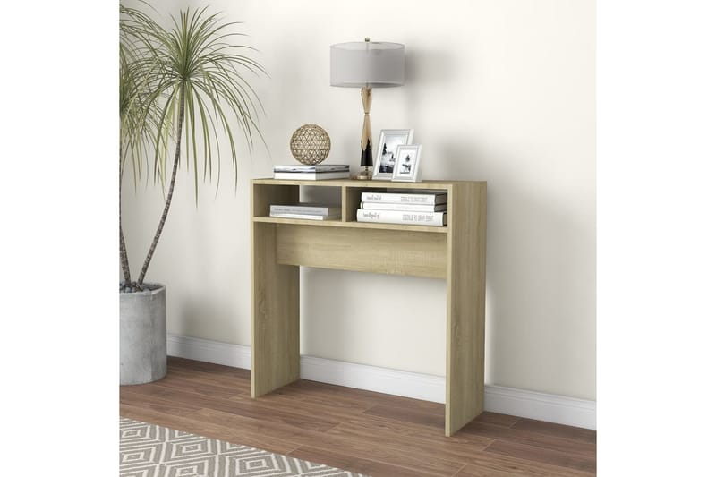 Sidobord sonoma-ek 78x30x80 cm spånskiva - Brun - Möbler - Bord