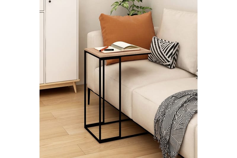 Sidobord svart 40x30x59 cm spånskiva - Svart - Möbler - Bord
