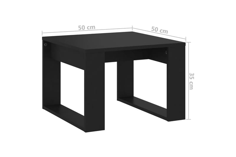 Sidobord svart 50x50x35 cm spånskiva - Svart - Möbler - Bord