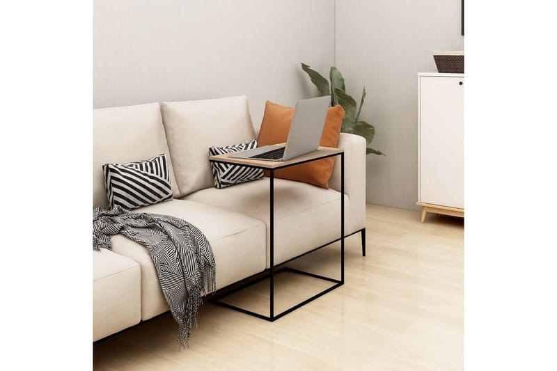 Sidobord svart 55x35x66 cm spånskiva - Svart - Möbler - Bord