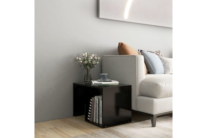 Sidobord svart 59x36x38 cm spånskiva - Svart - Möbler - Bord
