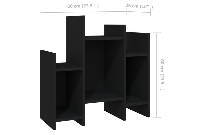 Sidobord svart 60x26x60 cm spånskiva - Svart - Möbler - Bord
