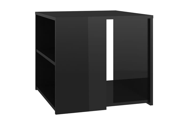 Sidobord svart högglans 50x50x45 cm spånskiva - Svart - Brickbord - Bord - Sidobord & lampbord