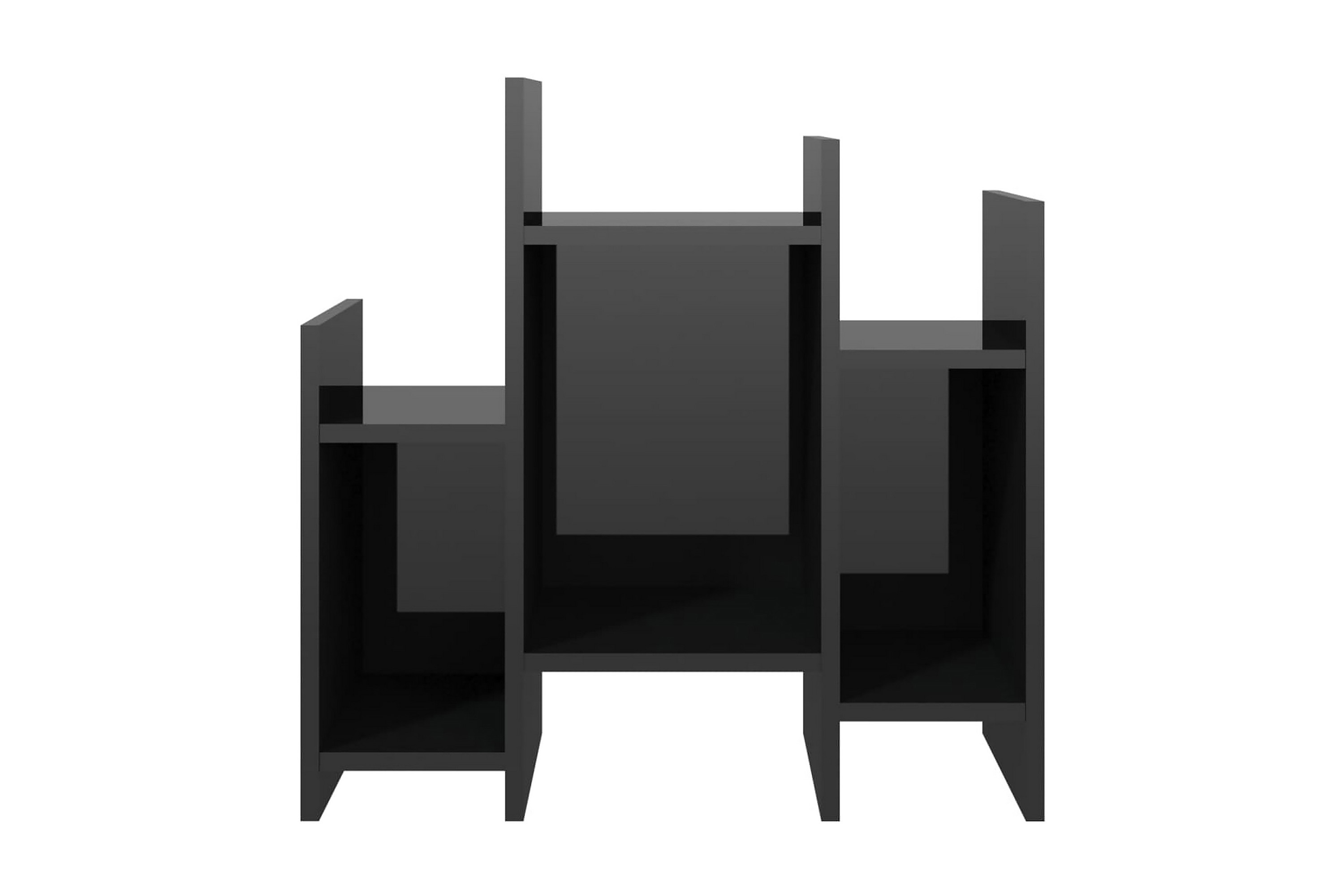 Sidobord svart högglans 60x26x60 cm spånskiva – Svart