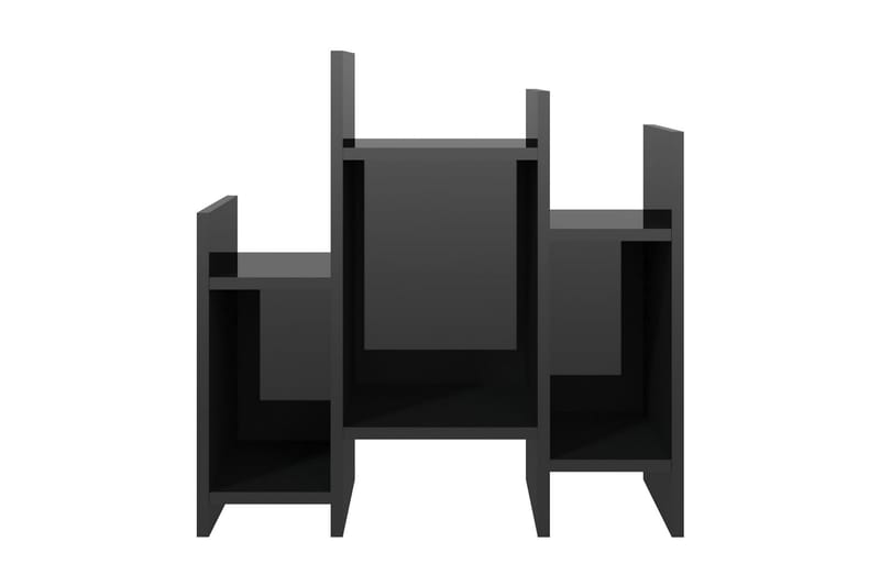 Sidobord svart högglans 60x26x60 cm spånskiva - Svart - Brickbord - Bord - Sidobord & lampbord