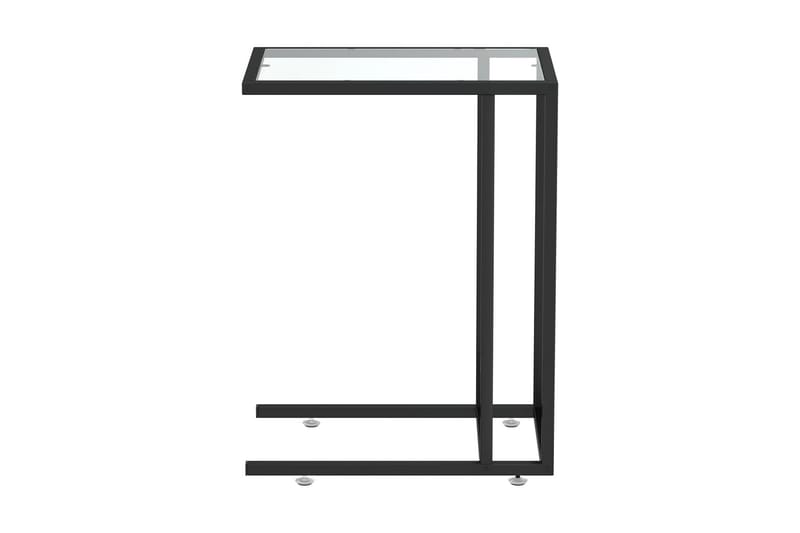 Sidobord till datorbord genomskinligt 50x35x65 cm härdat gla - Transparent - Möbler - Bord