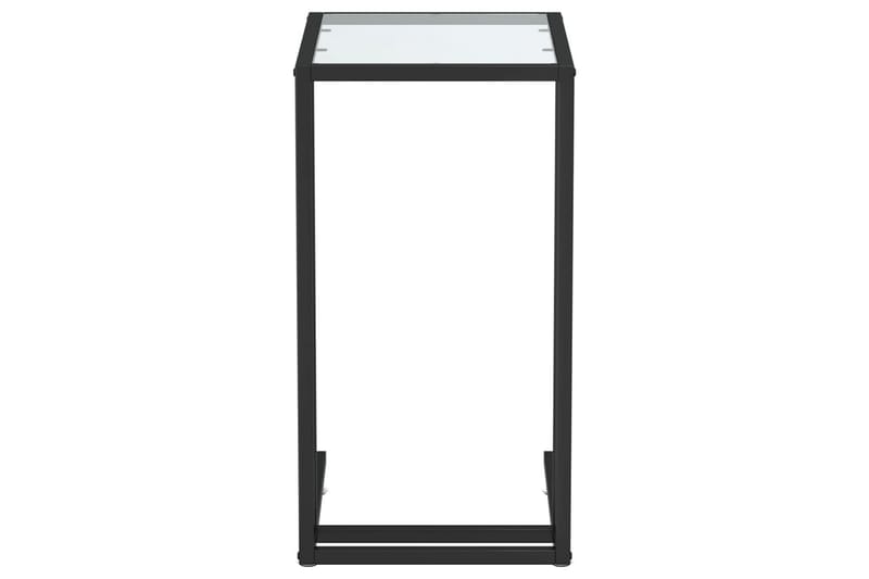 Sidobord till datorbord genomskinligt 50x35x65 cm härdat gla - Transparent - Möbler - Bord