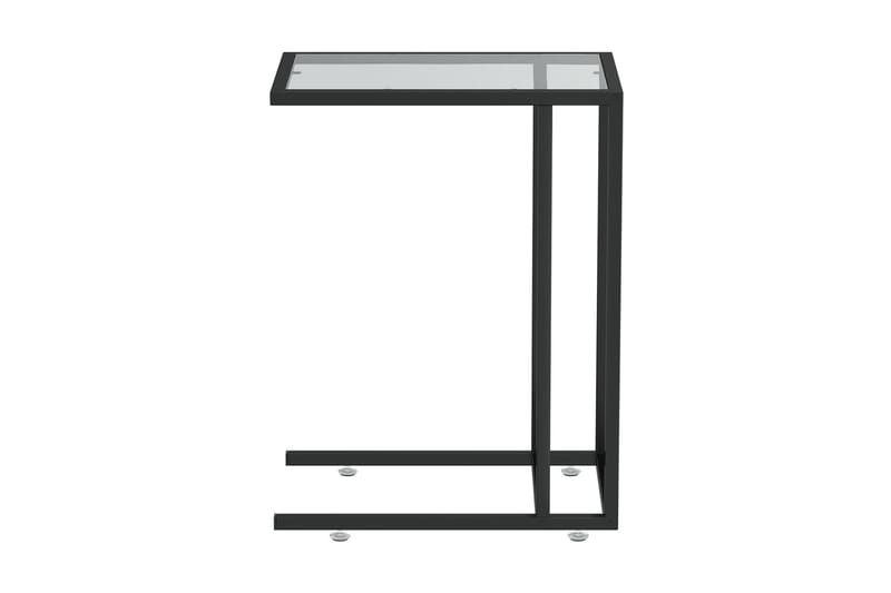 Sidobord till datorbord svart 50x35x65 cm härdat glas - Svart - Möbler - Bord