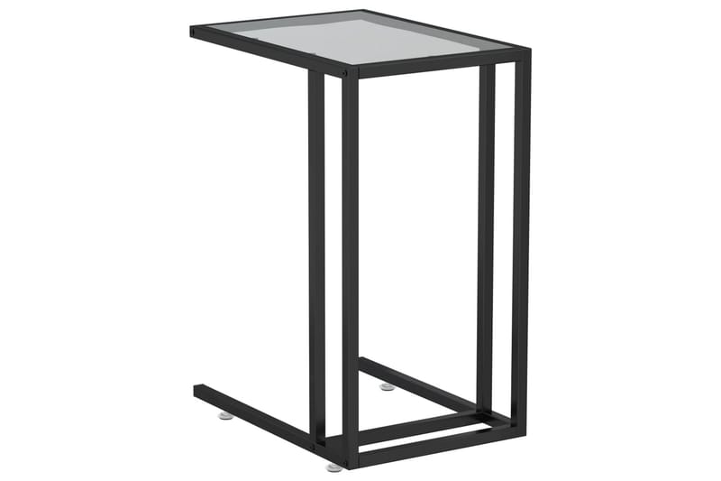 Sidobord till datorbord svart 50x35x65 cm härdat glas - Svart - Brickbord - Bord - Sidobord & lampbord