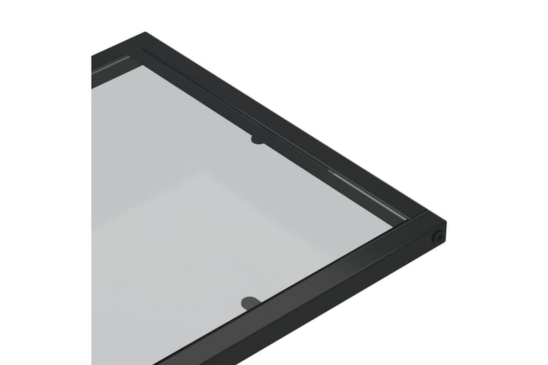 Sidobord till datorbord svart 50x35x65 cm härdat glas - Svart - Möbler - Bord