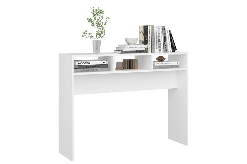 Sidobord vit 105x30x80 cm spånskiva - Vit - Möbler - Bord