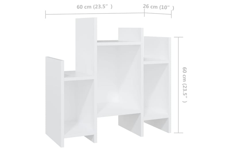 Sidobord vit 60x26x60 cm spånskiva - Vit - Möbler - Bord
