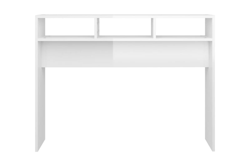 Sidobord vit högglans 105x30x80 cm spånskiva - Vit - Möbler - Bord