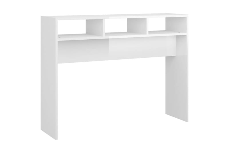 Sidobord vit högglans 105x30x80 cm spånskiva - Vit - Möbler - Bord