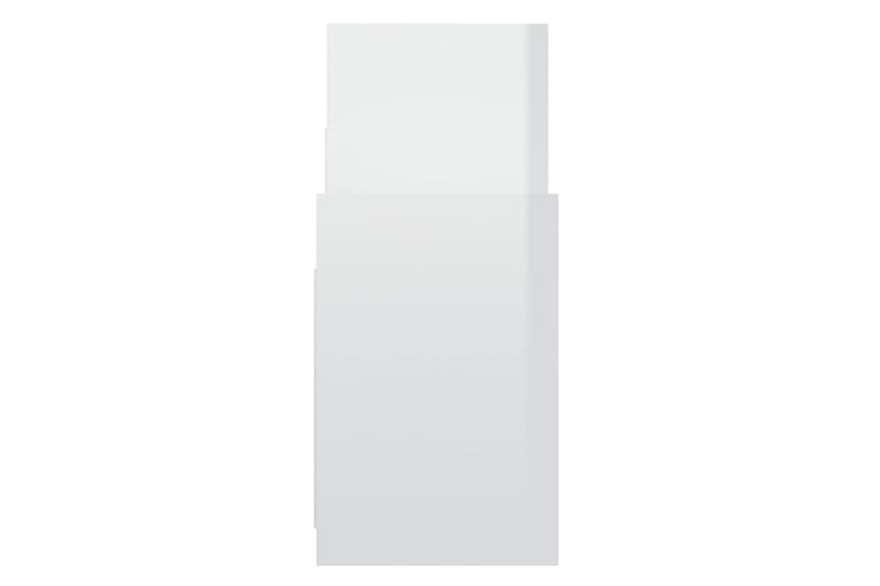Sidobord vit högglans 60x26x60 cm spånskiva - Vit - Brickbord - Bord - Sidobord & lampbord