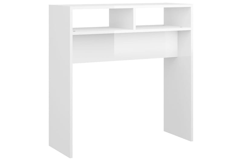 Sidobord vit högglans 78x30x80 cm spånskiva - Vit - Möbler - Bord