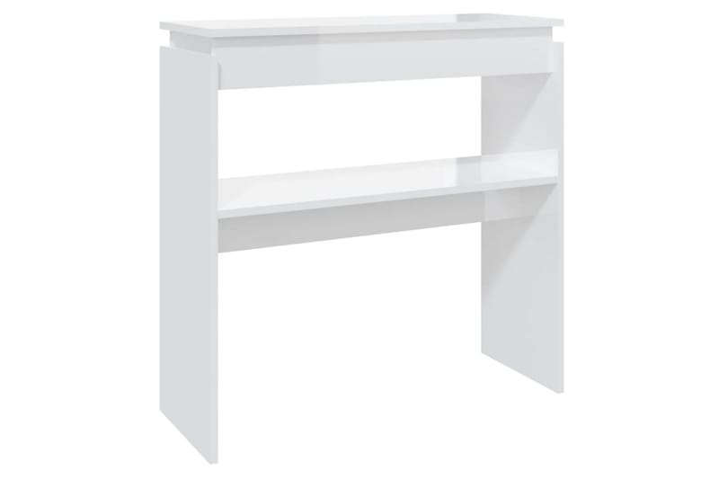 Sidobord vit högglans 80x30x80 cm spånskiva - Vit - Möbler - Bord