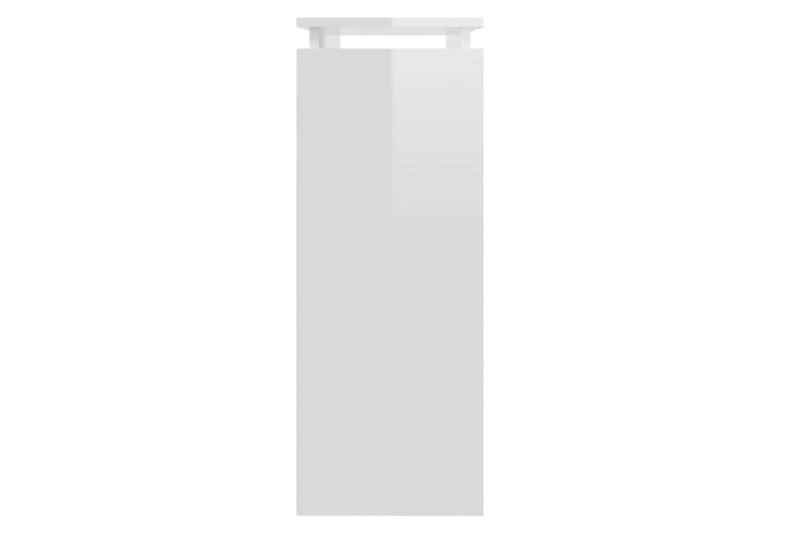 Sidobord vit högglans 80x30x80 cm spånskiva - Vit - Brickbord - Bord - Sidobord & lampbord