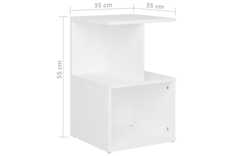 Sidoskåp vit 35x35x55 cm spånskiva - Vit - Möbler - Bord