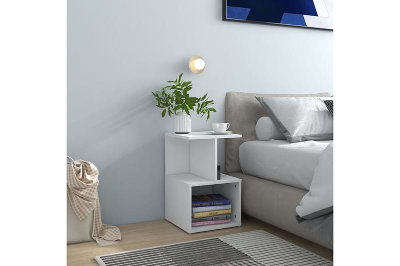 Sidoskåp vit 35x35x55 cm spånskiva - Vit - Möbler - Bord