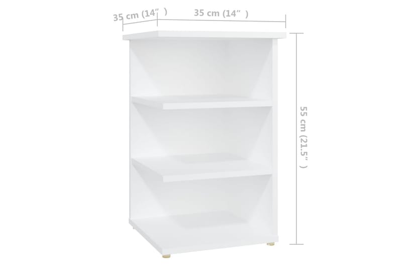 Sidoskåp vit 35x35x55 cm spånskiva - Vit - Möbler - Bord