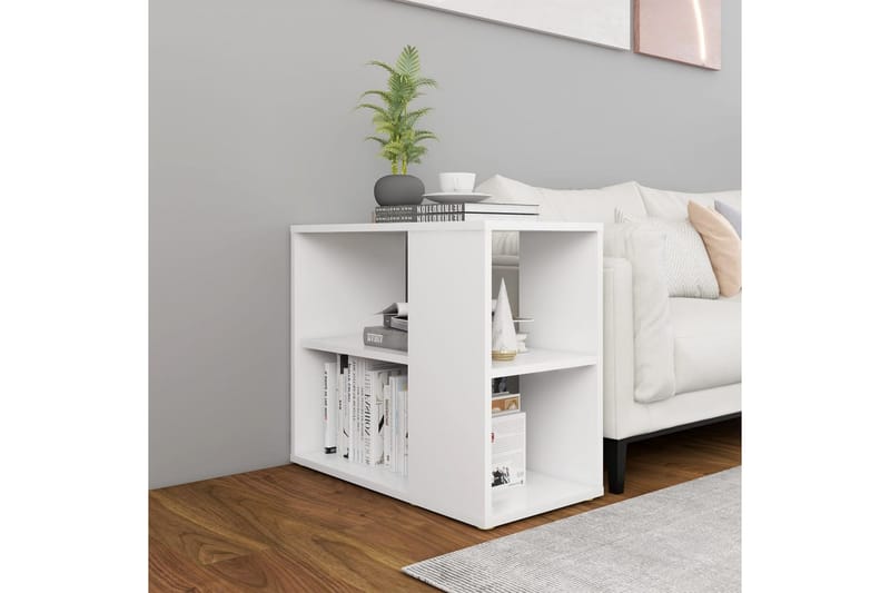Sidoskåp vit 60x30x50 cm spånskiva - Vit - Möbler - Bord