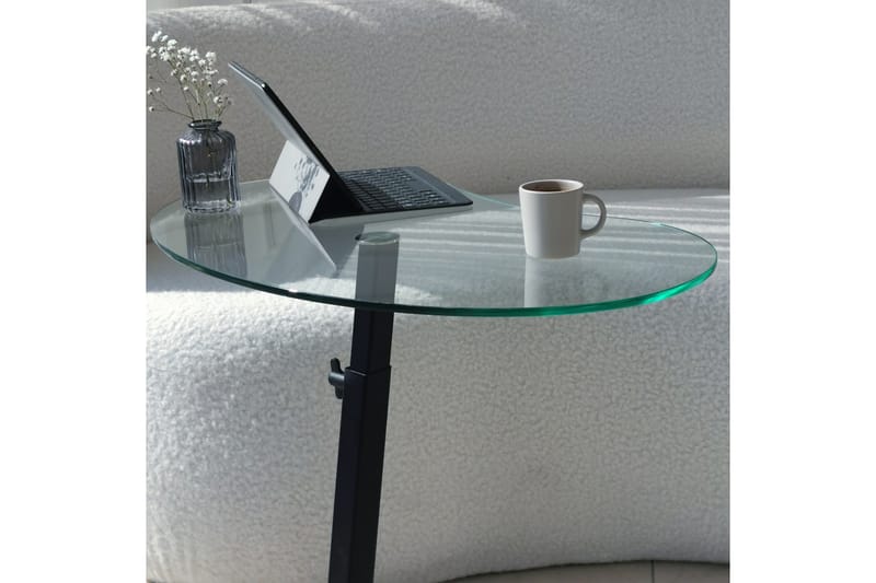 SIGARI Soffbord 70x40x70 cm Svart Oval - Möbler - Bord