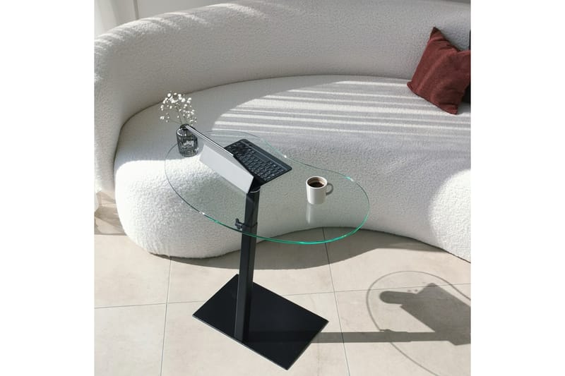 SIGARI Soffbord 70x40x70 cm Svart Oval - Möbler - Bord