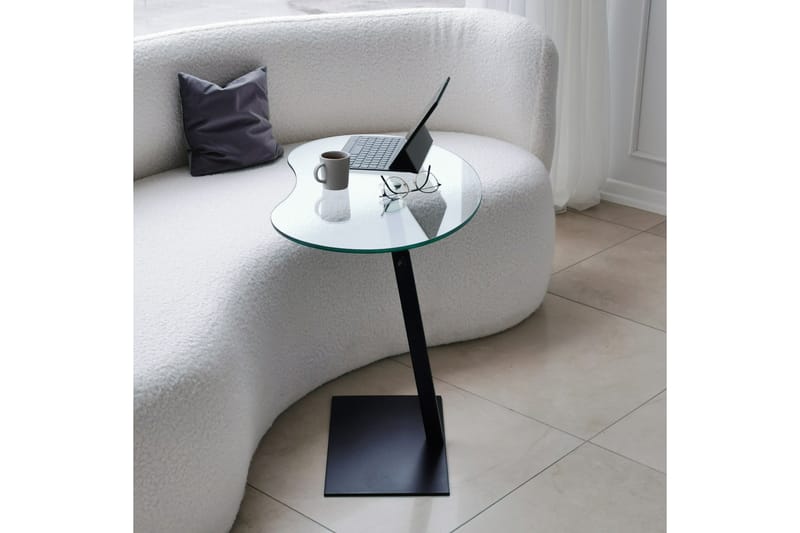 SIGARI Soffbord 70x40x70 cm Svart Oval - Möbler - Bord