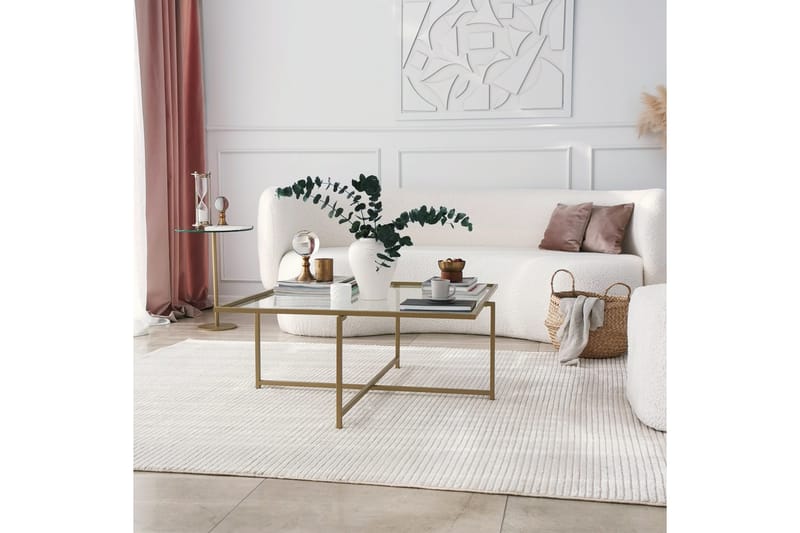SIGNESTORP Soffbord 85x35x85 cm Guld - Möbler - Bord