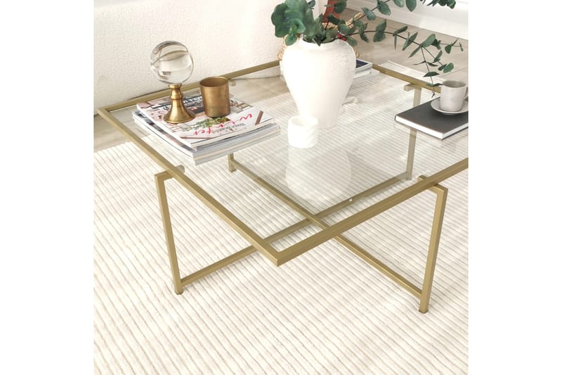 SIGNESTORP Soffbord 85x35x85 cm Guld - Möbler - Bord