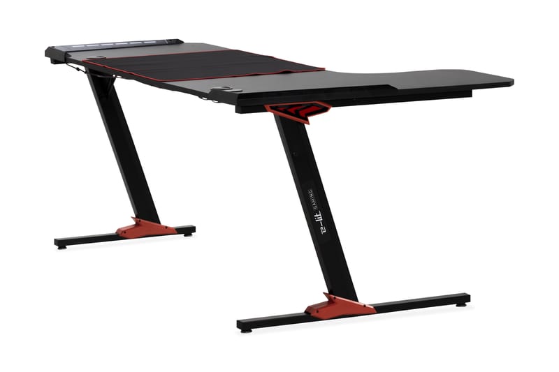 SIRAB Gamingbord LED 160 cm + Mugghållare & Hörlurshållare S - Gamingbord & datorbord - Bord