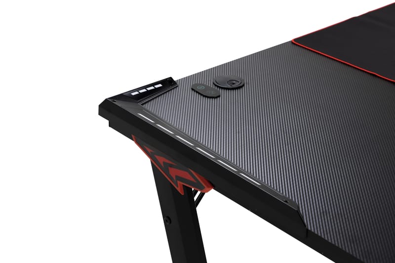 SIRAB Gamingbord LED 160 cm + Mugghållare & Hörlurshållare S - Möbler - Bord
