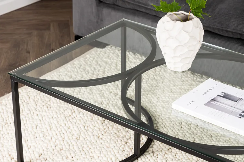 Skanör Soffbord 140x70x42 cm - Svart - Möbler - Bord