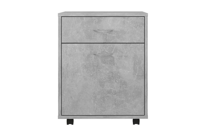 Skåp med hjul betonggrå 45x38x54 cm spånskiva - Grå - Möbler - Bord