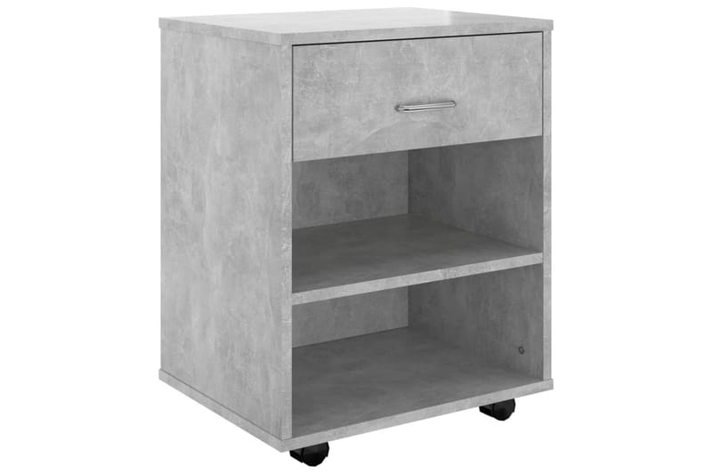 Skåp med hjul betonggrå 46x36x59 cm spånskiva - Grå - Möbler - Bord
