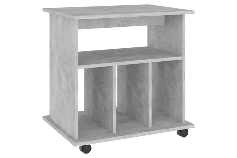 Skåp med hjul betonggrå 60x45x60 cm spånskiva - Grå - Möbler - Bord