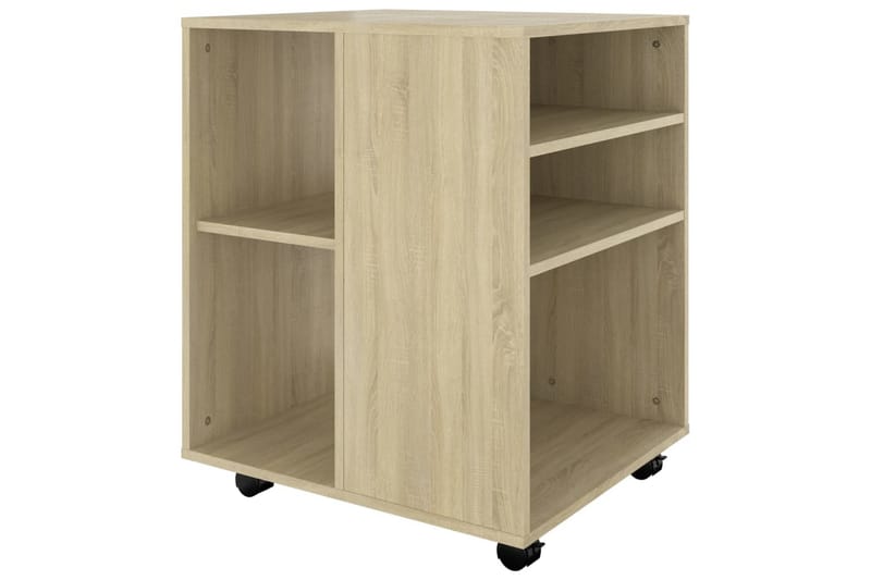 Skåp med hjul sonoma-ek 60x53x72 cm spånskiva - Brun - Möbler - Bord