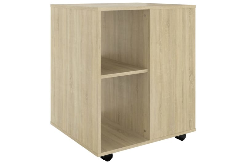 Skåp med hjul sonoma-ek 60x53x72 cm spånskiva - Brun - Möbler - Bord