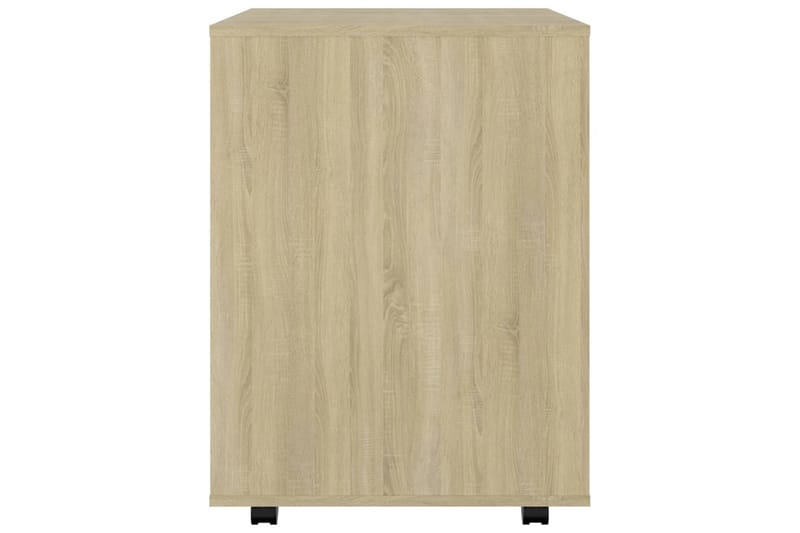 Skåp med hjul sonoma-ek 60x53x72 cm spånskiva - Brun - Möbler - Bord