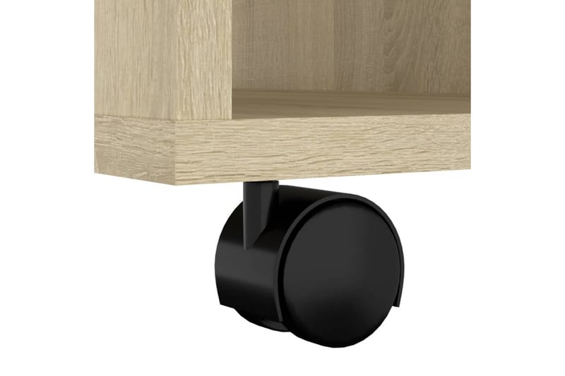 Skåp med hjul sonoma-ek 60x53x72 cm spånskiva - Brun - Möbler - Bord