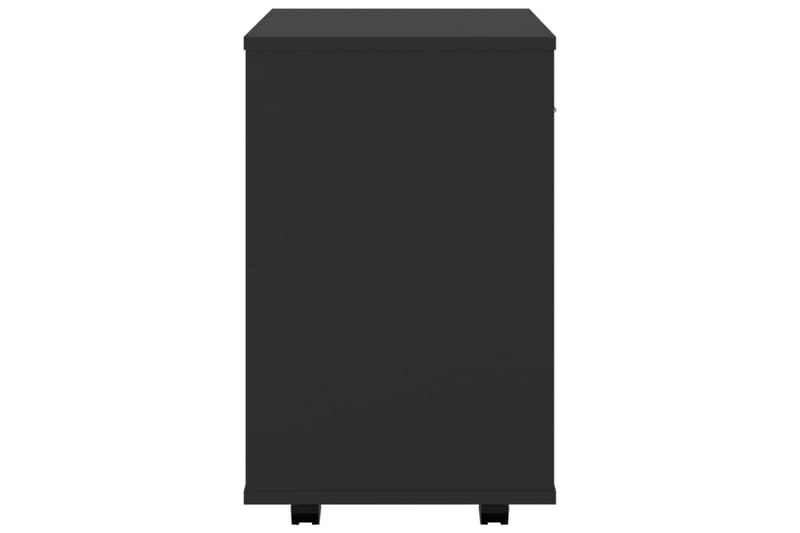Skåp med hjul svart 46x36x59 cm spånskiva - Svart - Möbler - Bord