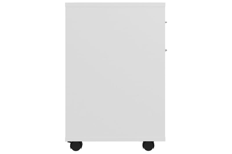 Skåp med hjul vit 45x38x54 cm spånskiva - Vit - Möbler - Bord