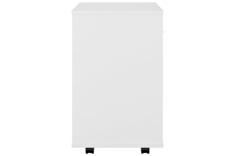 Skåp med hjul vit 46x36x59 cm spånskiva - Vit - Möbler - Bord